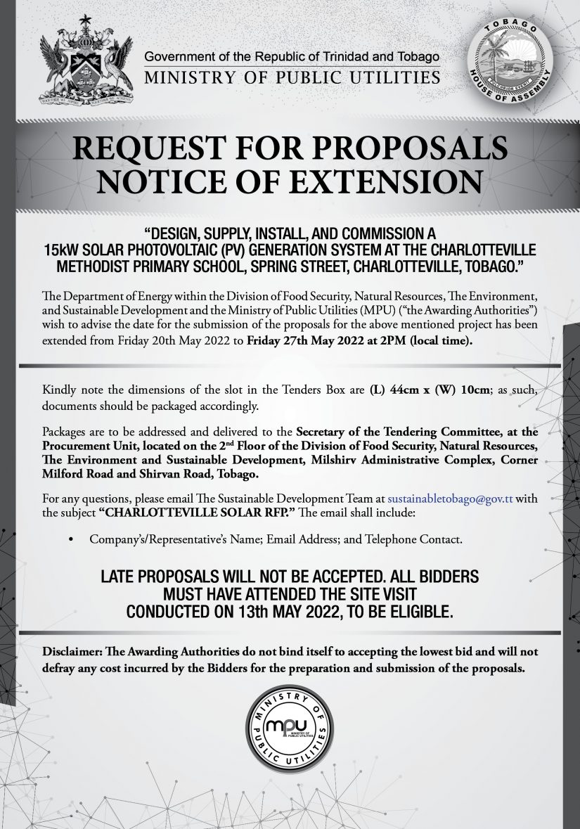 Solar Program Notice Request for Proposals Notice of Extension for 15kW Solar Photovoltaic ...